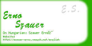 erno szauer business card